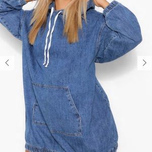 Denim Hoodie Dress
